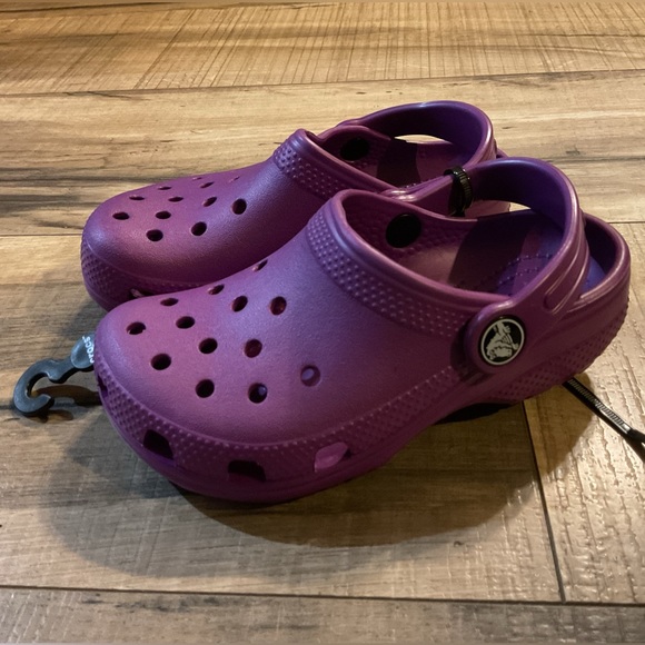 NWOT Crocs 204536 Kids Classic Clog Slip On Dark Iris Purple Unisex Toddler C10 - Picture 4 of 6